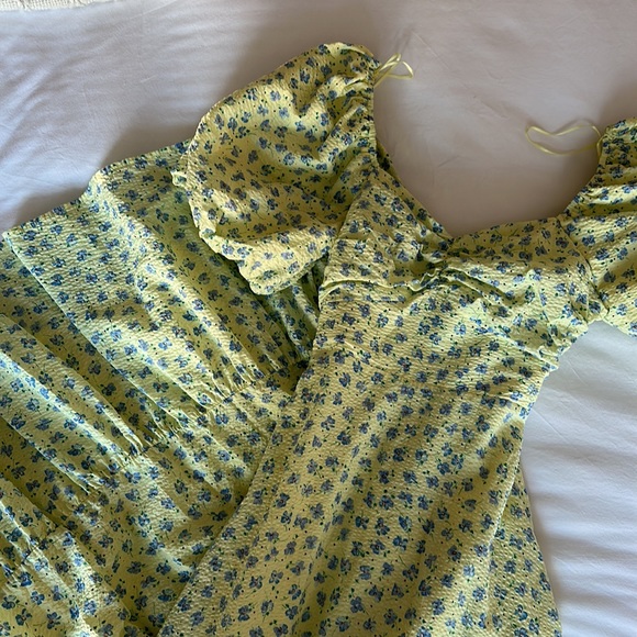 English Factory Floral Back Tiered Midi Dress - Picture 5 of 6